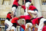 Castellers à la place Sant Jaume, Barcelone