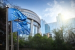 European Union flag in Brussels