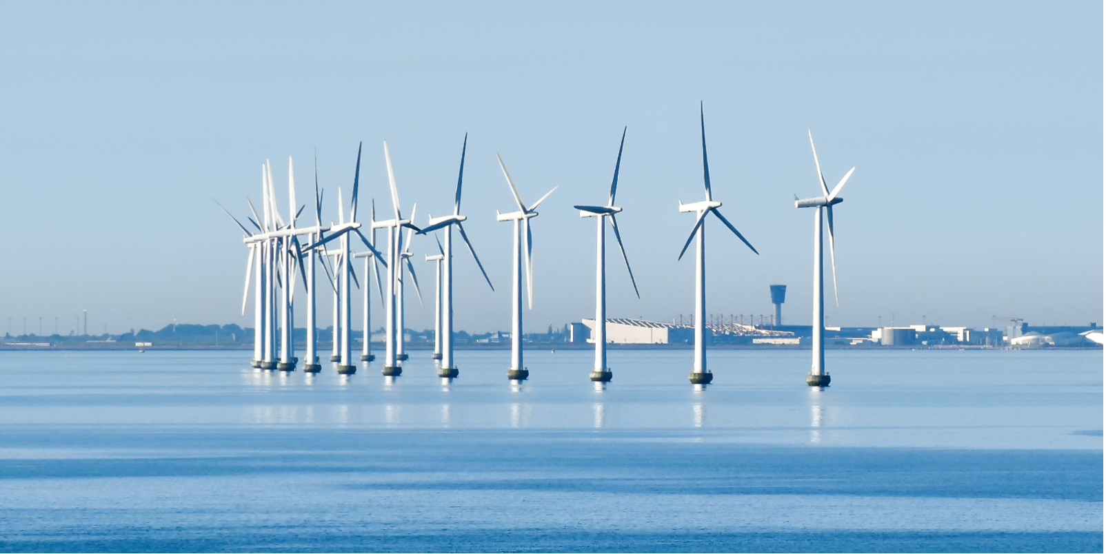 Eoliennes sur la côte de Copenhague