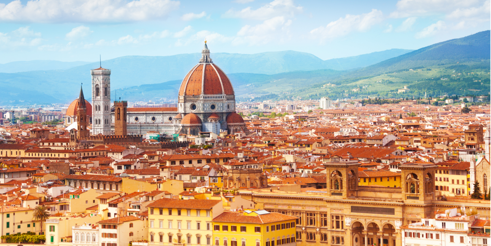 Vue panoramique de Florence et Santa Maria