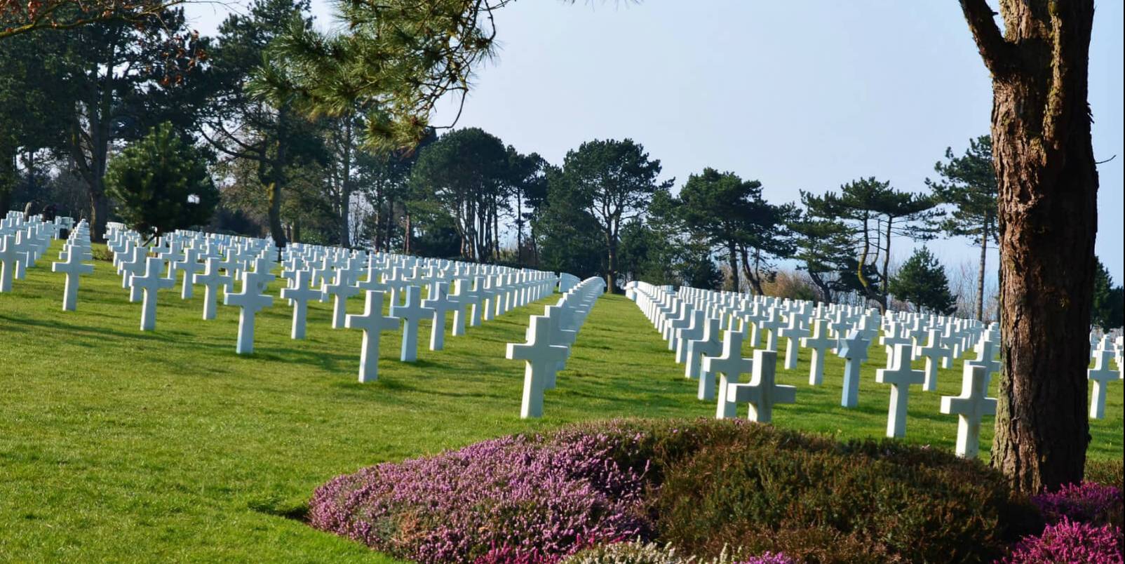 Le cimetière américain de Colleville-sur-mer (photo recadrée)