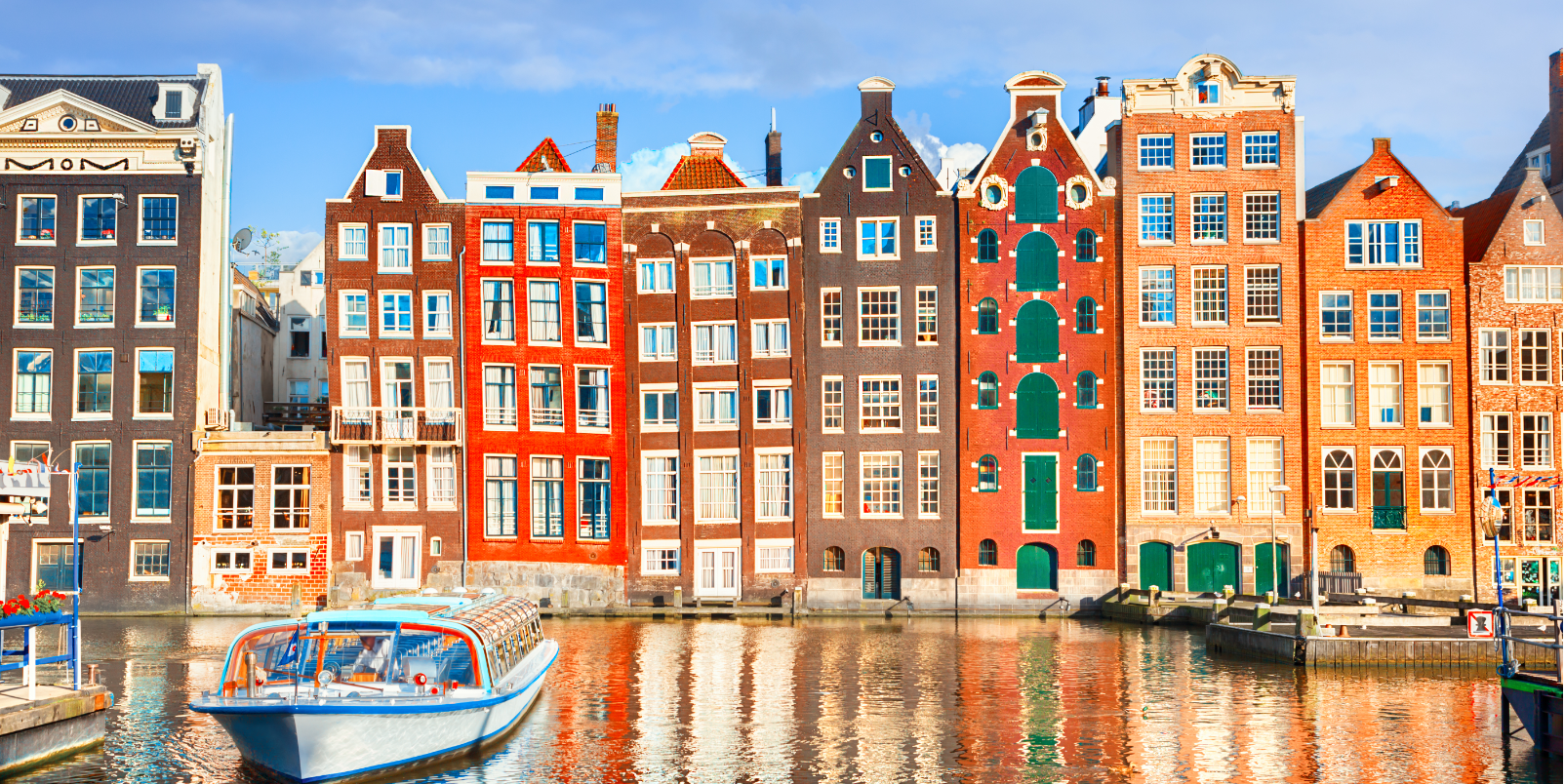 Typical Dutch Houses in Amsterdam