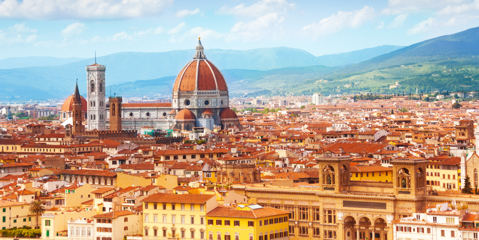 Vue panoramique de Florence et Santa Maria