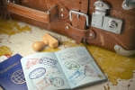 Valise et passeport 